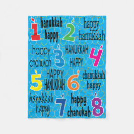 Happy Chanukah Fleece Blanket