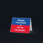 Happy Chanukah & Frohe Weihnachtskarte Karte<br><div class="desc">Vorderseite: Happy Chanukah! & Frohe Weihnachten! 
Innenseite: Feiern wir!</div>