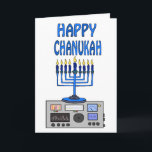 Happy Chanukah Ham Radio Greeting Card Feiertagskarte<br><div class="desc">Hier ist eine Chanukah-Karte für jüdische Schinken, die an ihre Mitschinken, Freunde oder Familie geschickt werden. Sie können dies mit Ihrem Namen und Rufzeichen anpassen. Sie können den Gruß auch ändern, wenn Sie die Karte gewollt haben, um eine andere Nachricht zu erhalten. (Wir haben dies eine 9 Kerzenmenorah für Chanukah.)...</div>