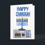 Happy Chanukah Ham Radio Greeting Card Feiertagskarte<br><div class="desc">Hier ist eine Chanukah-Karte für jüdische Schinken, die an ihre Mitschinken, Freunde oder Familie geschickt werden. Sie können dies mit Ihrem Namen und Rufzeichen anpassen. Sie können den Gruß auch ändern, wenn Sie die Karte gewollt haben, um eine andere Nachricht zu erhalten. (Wir haben dies eine 9 Kerzenmenorah für Chanukah.)...</div>