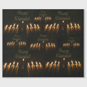 Happy Chanukah Hanukkah Lamp Menorah Lights Candle Geschenkpapier (Flach)
