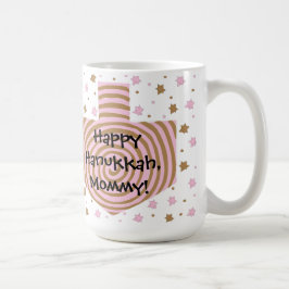 Happy Chanukah/Hanukkah PINK/Brown Star Tasse