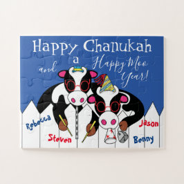 Happy Chanukah Happy Moo Year Puzzle