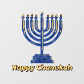 Happy Chanukah Menorah Fensteraufkleber (Blatt)
