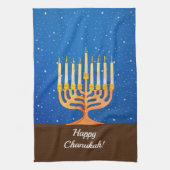 Happy Chanukah! Menorah Geschirrtuch (Vertikal)
