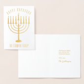 Happy Chanukah Menorah Holiday Folienkarte (Anzeige)