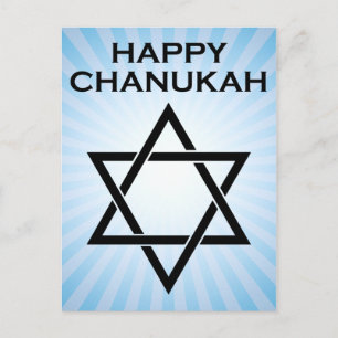 Happy chanukah : Stern des blauen Lichts platzen Postkarte