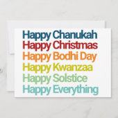 Happy Chanukah Weihnachtsfeiertag Alles Einladung (Vorderseite)
