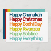 Happy Chanukah Weihnachtsfeiertag Alles Einladung (Vorne/Hinten)