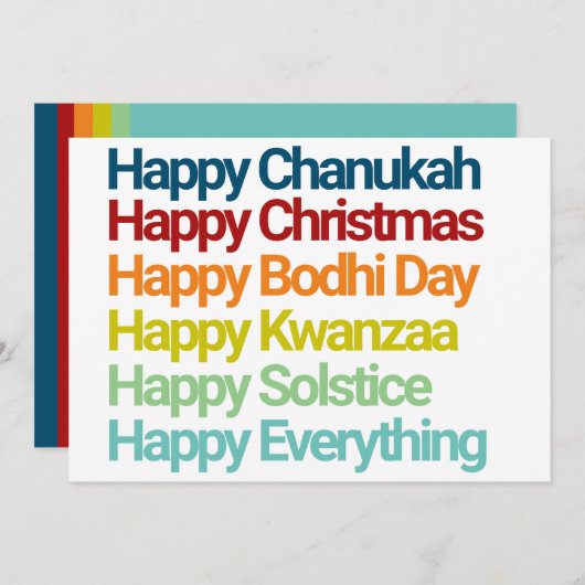 Happy Chanukah Weihnachtsfeiertag Alles Einladung (Vorne/Hinten)