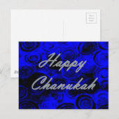 Happy Chanukah Wirbel Postkarte (Vorne/Hinten)