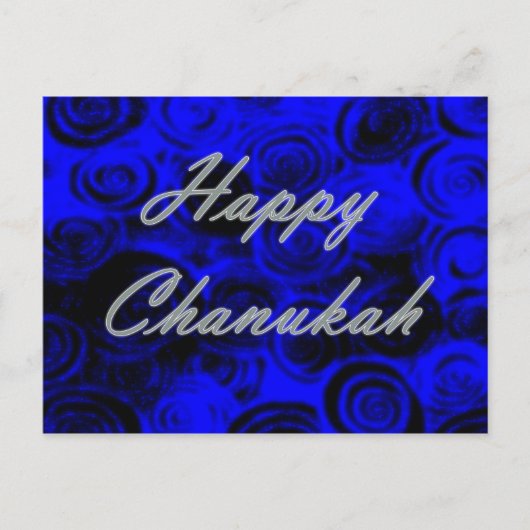 Happy Chanukah Wirbel Postkarte (Vorderseite)