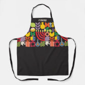 Happy Chanukkah Hebrew Personalisiert Menorah Schürze (Vorderseite)