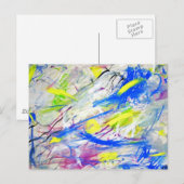 Happy Chaos Abstrakt Background Postkarte (Vorne/Hinten)