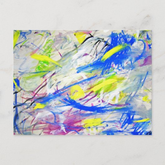 Happy Chaos Abstrakt Background Postkarte (Vorderseite)