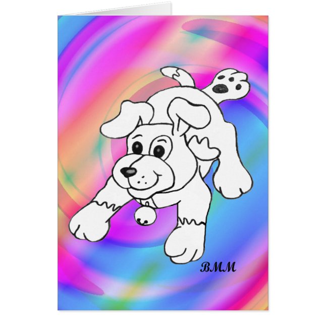 Happy Charcoal Pencil Hund Lineart Zeichnend (Vorne)