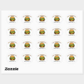 Happy Cheeseburger Day Stickers (Blatt)