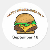 Happy Cheeseburger Day Stickers (Vorderseite)