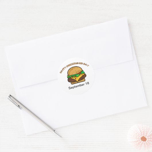 Happy Cheeseburger Day Stickers (Umschlag)