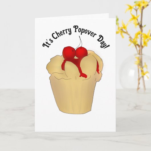 Happy Cherry Popover Day Karte (Gelbe Blume)