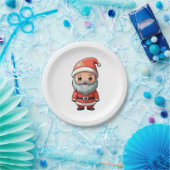 Happy Chibi Santa Claus Character Design Pappteller (Party)