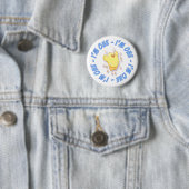 Happy Chick 1. Geburtstag Blau Button (Beispiel)