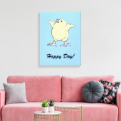 Happy Chick Leinwanddruck (Insitu (Wohnzimmer))