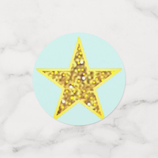 Happy Chick on Light Blue Table Confetti Konfetti (Klein Vorderseite)