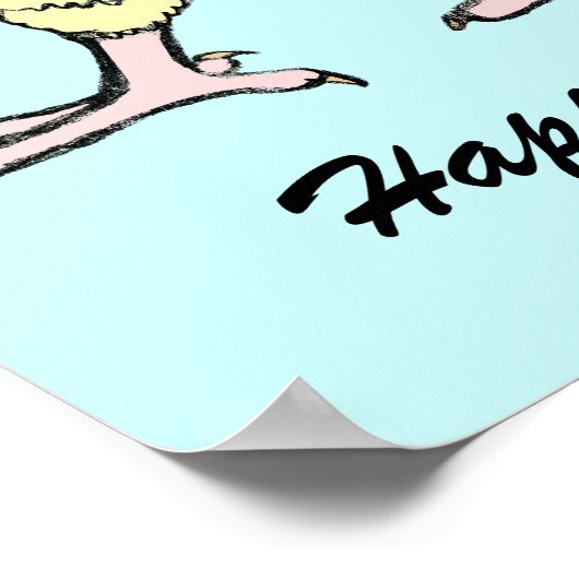 Happy Chick Poster (Ecke)