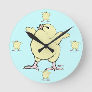 Happy Chick Runde Wanduhr