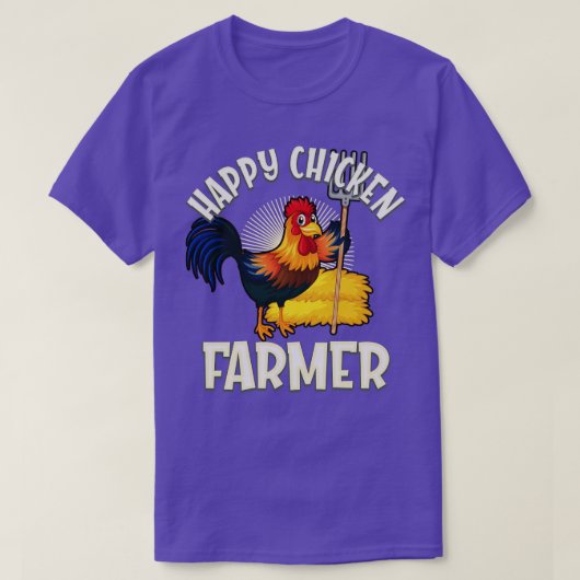 Happy Chicken Bauer T-Shirt (Design vorne)