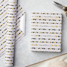 Happy Chicken Country Farm Animal Muster Geschenkpapier