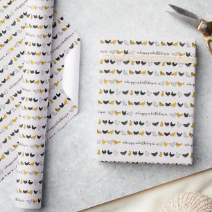 Happy Chicken Country Farm Animal Muster Geschenkpapier