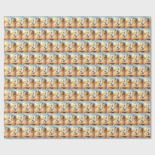 Happy Chicken Dancing Geschenkpapier (Flach)