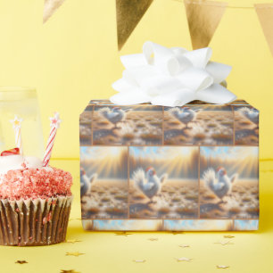 Happy Chicken Dancing in Dirt Geschenkpapier