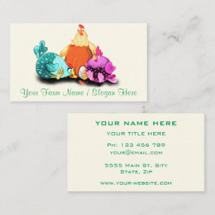 Happy Chicken Farm Funny Business Card Vorlage Visitenkarte