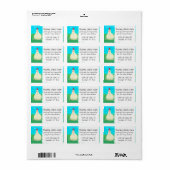 Happy Chicken free range farm Eierkarte Adressaufkleber (Vorne)