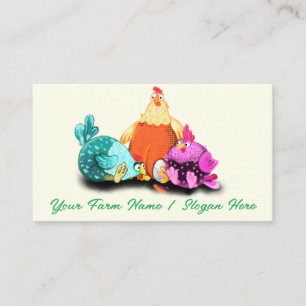 Happy Chicken Funny Business Card Ihr eigenes Desi Visitenkarte