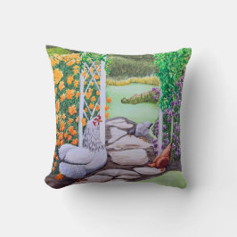 Happy Chicken Garden Kissen