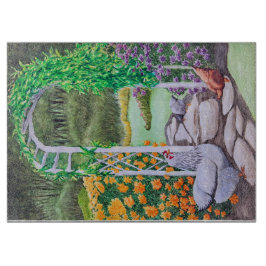 Happy Chicken Garden Schneidebrett