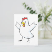 Happy Chicken Hen Cartoon Postkarte (Stehend Vorderseite)