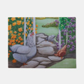 Happy Chicken Park Fußmatte (Vorderseite)