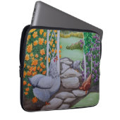 Happy Chicken Park Laptopschutzhülle (Vorne Rechts)