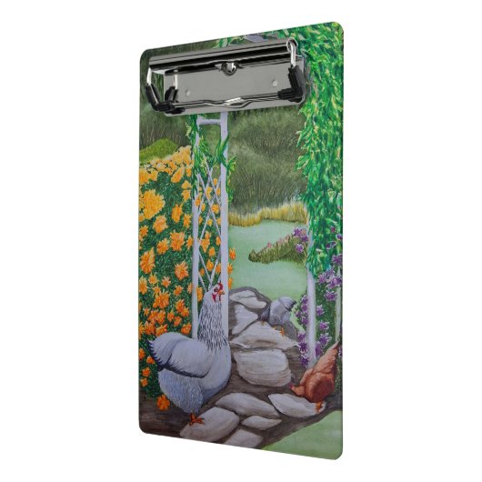 Happy Chicken Park Mini Klemmbrett (Gewinkelt2)