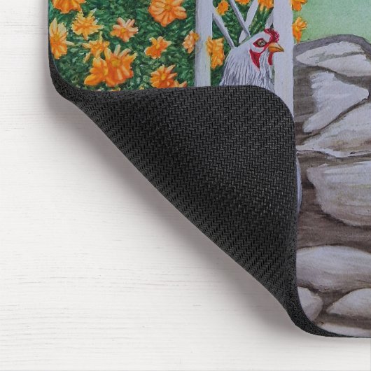 Happy Chicken Park Mousepad (Ecke)