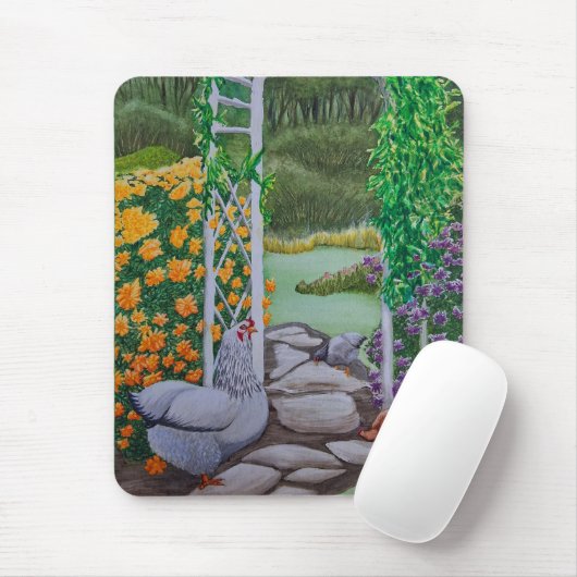 Happy Chicken Park Mousepad (Mit Mouse)