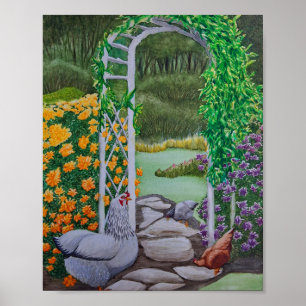 Happy Chicken Park Poster