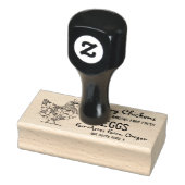 Happy Chickens Ei Carton Briefmarke Gummistempel (Stempel)