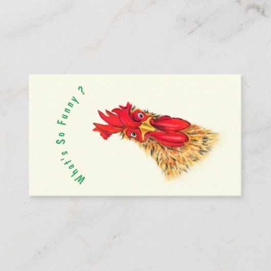 Happy Chickens Farm Funny Bauer Business Card Visitenkarte (Vorderseite)