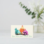 Happy Chickens Farm Funny Bauer Business Card Visitenkarte (Stehend Vorderseite)